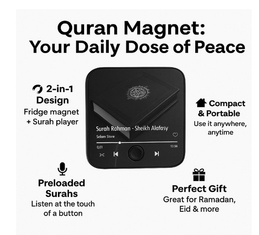 High Quality Custom Quran Music Fridge Large for Ramadan Christmas School Wedding ACryl Plastic Gift Square Shape Home Souvenir